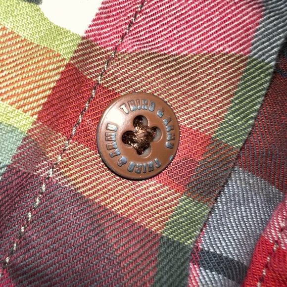 Third&Army Outfitters Button Up Long Sleeve Shirt elbow patches XL Vintage - Picture 9 of 15